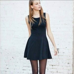 🟣 Brandy Melville Black Cutout Back Skater Dress